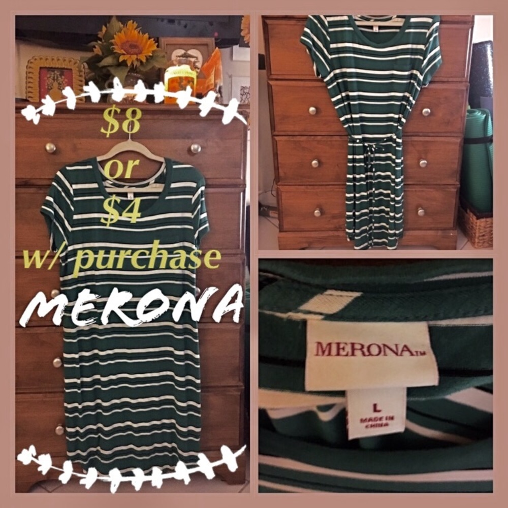 Striped, Green **T-Shirt Dress** Merona**